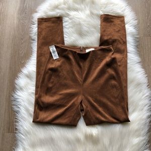 ARITZIA • WILFRED nivelle suede pant in dark camel 2